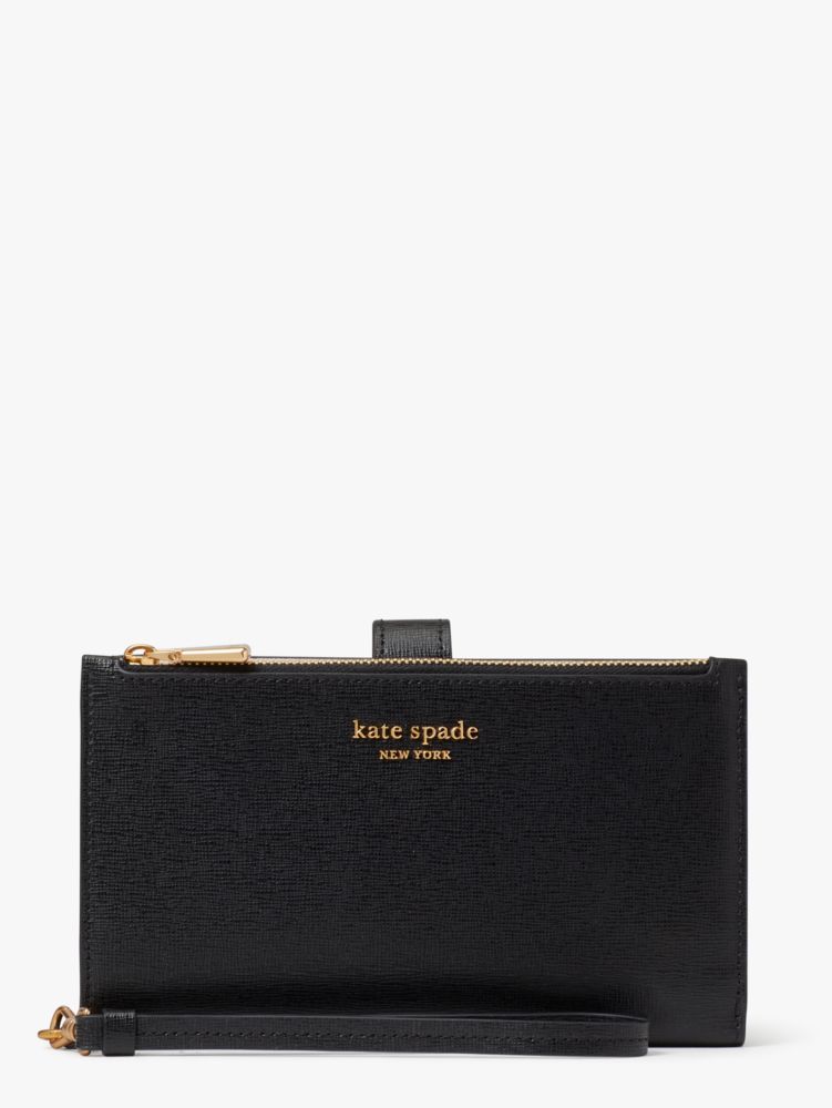 Kate spade black online wallet sale