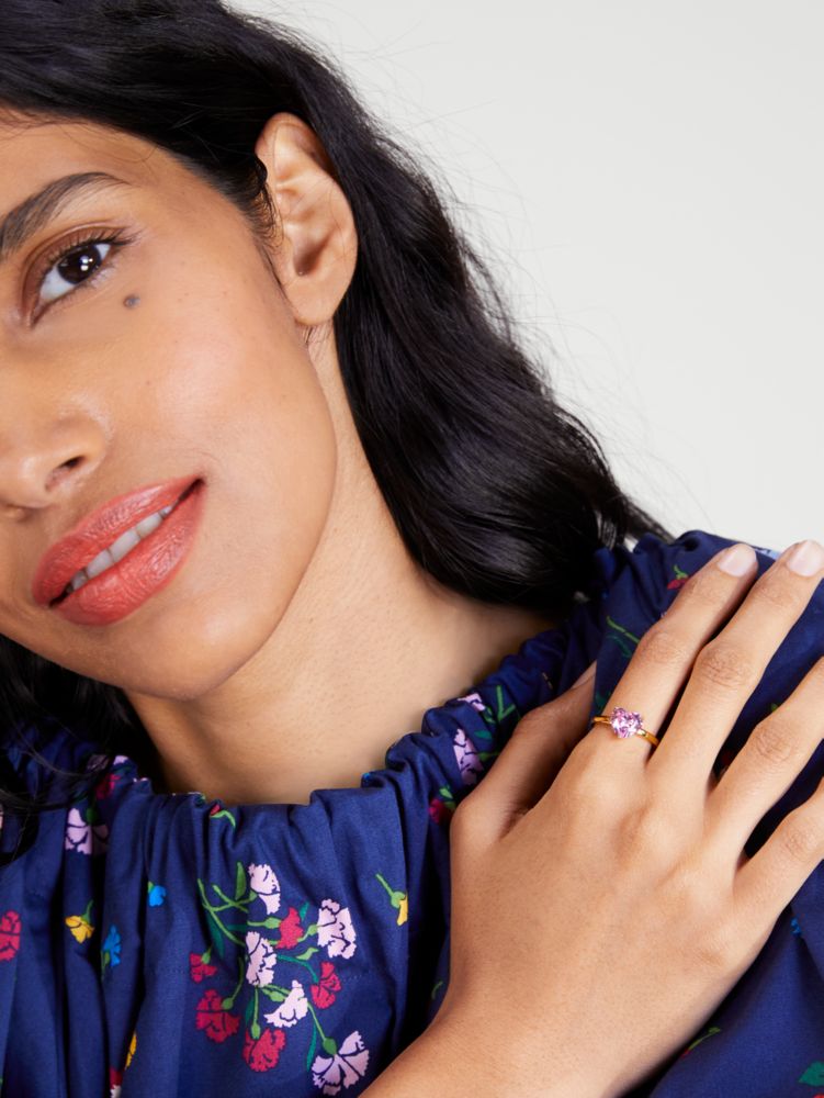 Kate Spade,My Love Heart Ring,Pink/Gold