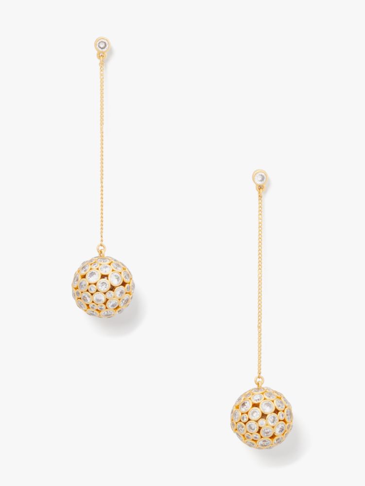 On The Dot Sphere Linear Earrings, , Product