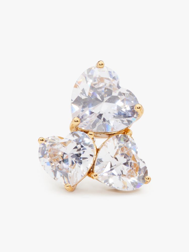 Kate Spade,My Love Cluster Studs,Clear/Gold