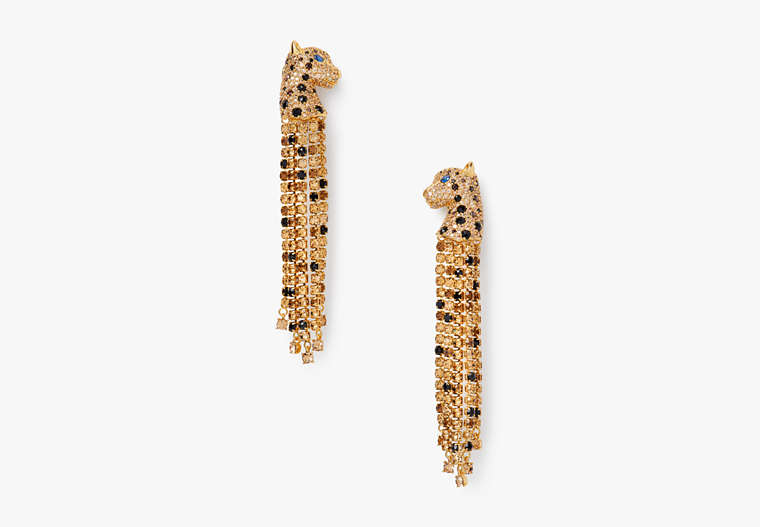 Fierce Leopard Linear Earrings, , Product