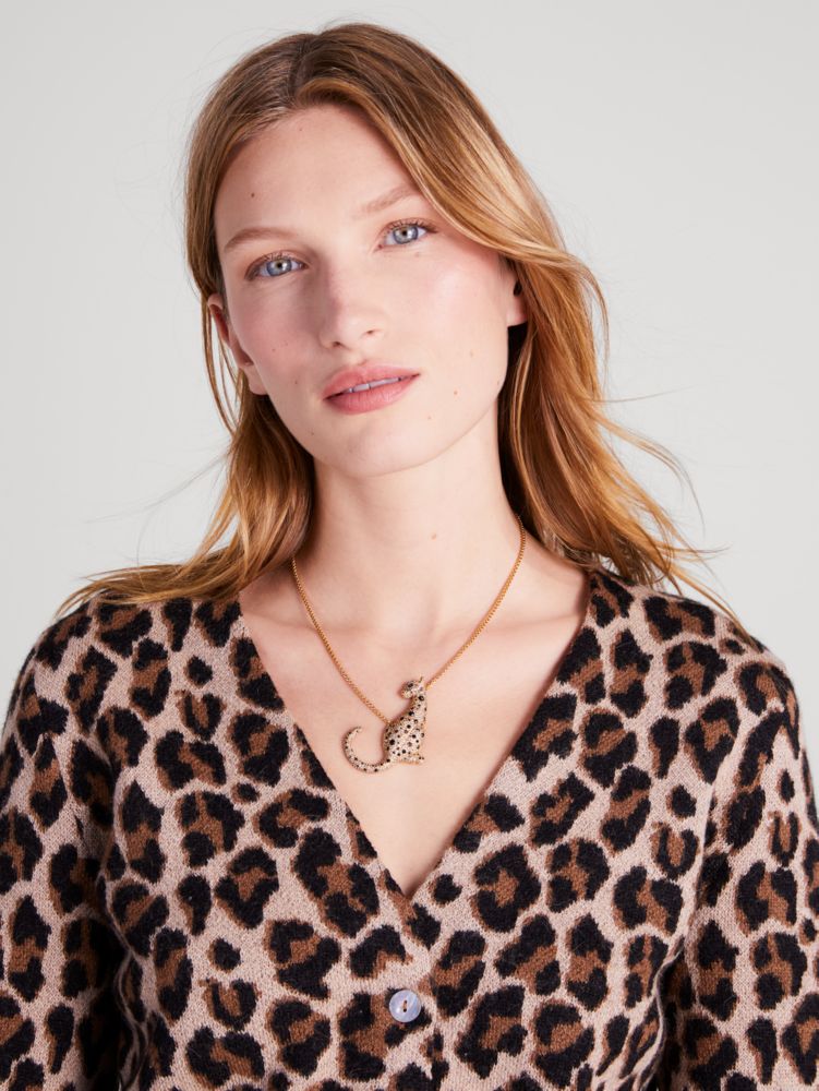 Fierce Leopard Statement Pendant, , Product