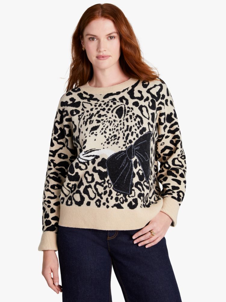 Leopard Bow Sweater