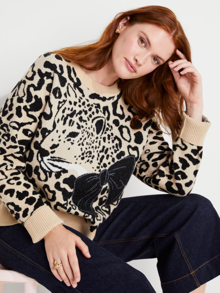 Kate spade leopard clearance sweater