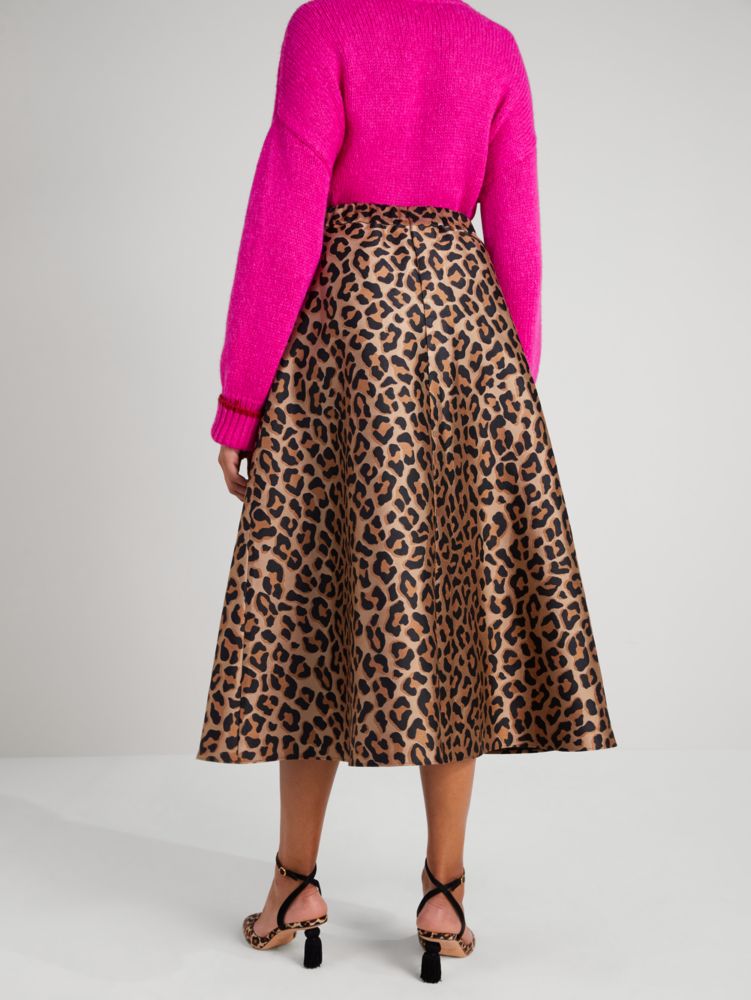 Leopard Jacquard Jaspre Skirt