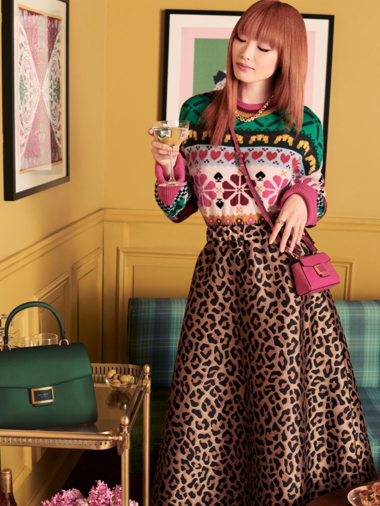 Leopard 2025 jacquard skirt