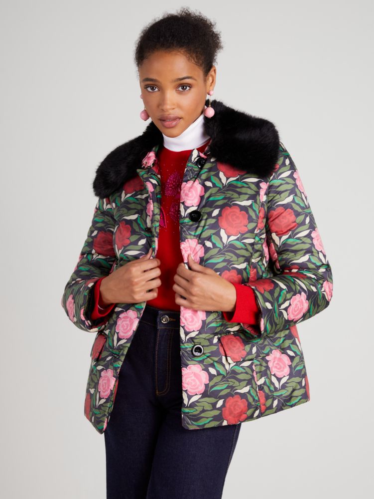 Kate Spade,Rose Garden Puffer Jacket,