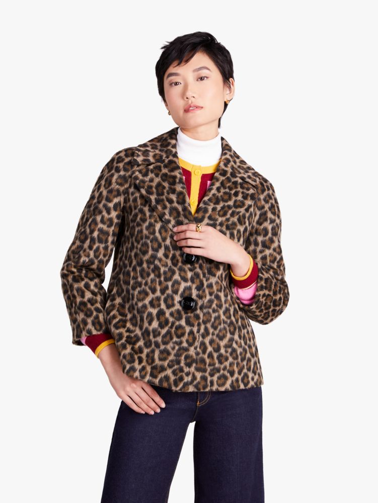 Kate Spade,Brushed Leopard Jacket,