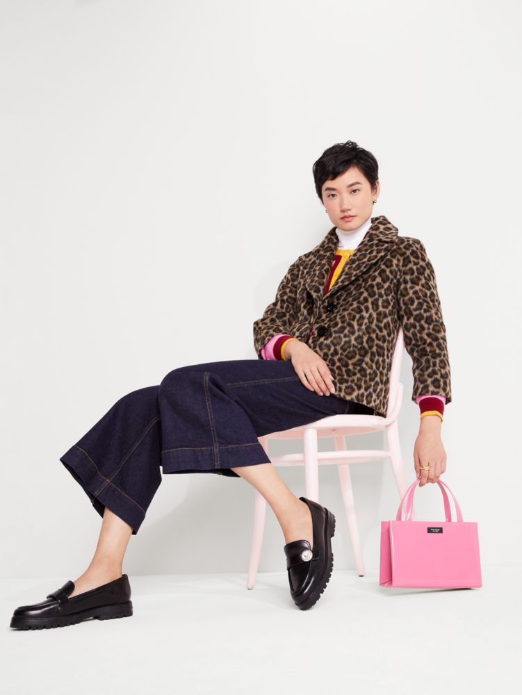 Kate Spade,ブラッシュト レオパード ジャケット,ウェア,ローステッドカシュー