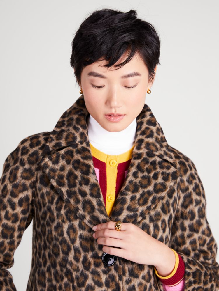 Kate spade shop leopard coat