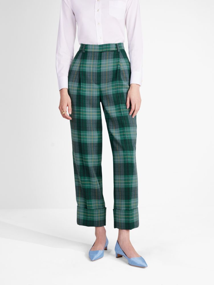 Greenhouse Plaid Wool Pants, , Product