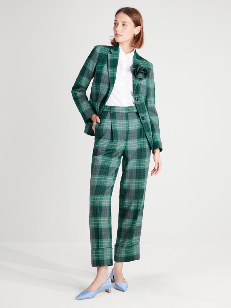 Greenhouse Plaid Wool Pants, , Product