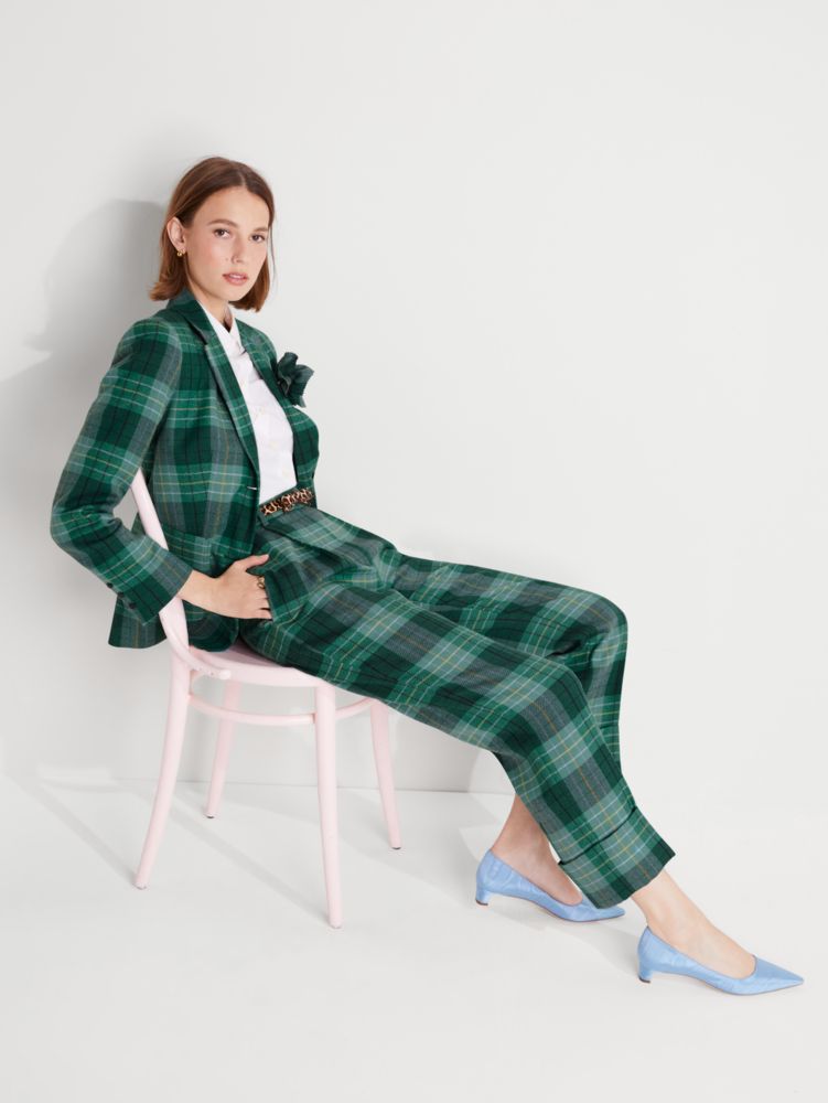 Greenhouse Plaid Wool Pants, , Product