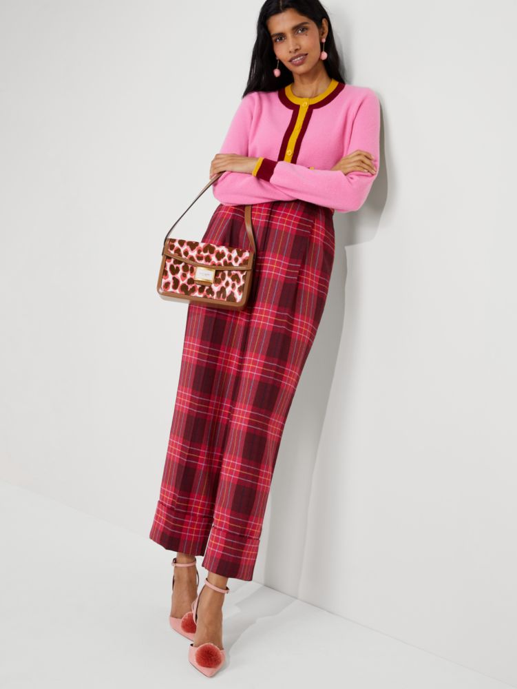 Kate Spade,Greenhouse Plaid Wool Pants,