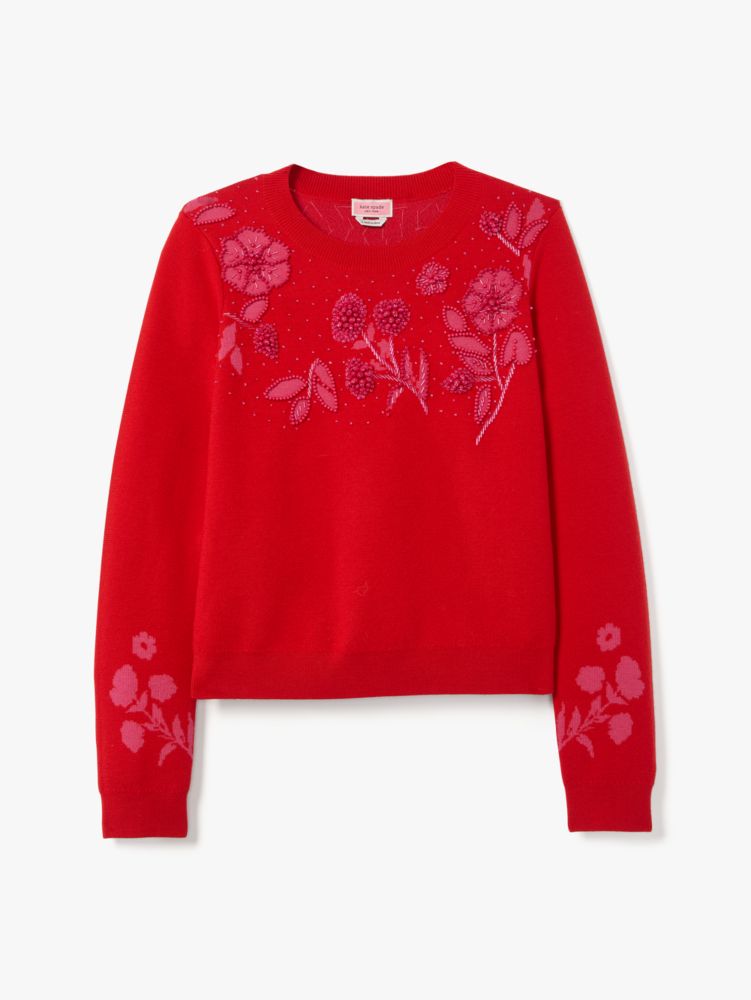 Embellished Floral Sweater | Kate Spade New York