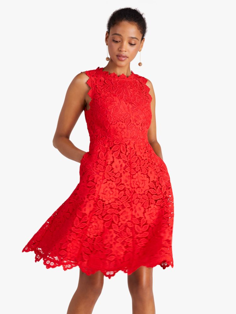 Floral dress best sale with lace