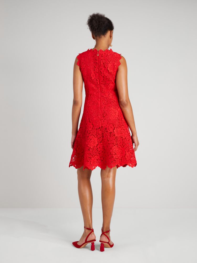  Kate Spade New York Floral Lace Dress Engine Red 2 : Clothing,  Shoes & Jewelry