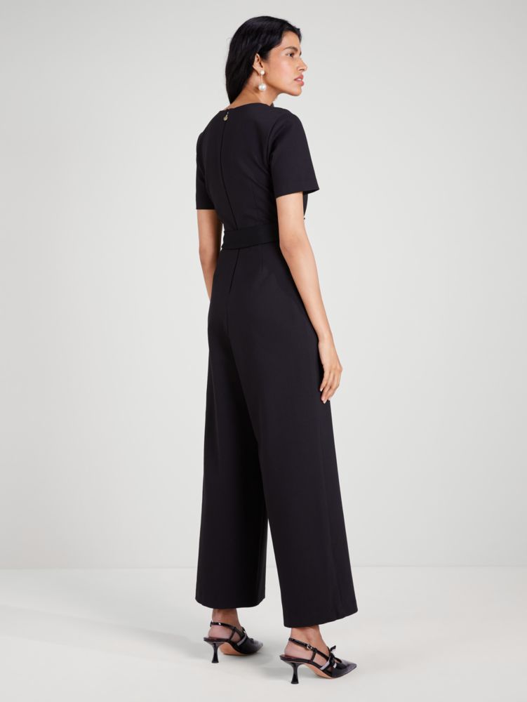 Ponte Split-neck Jumpsuit