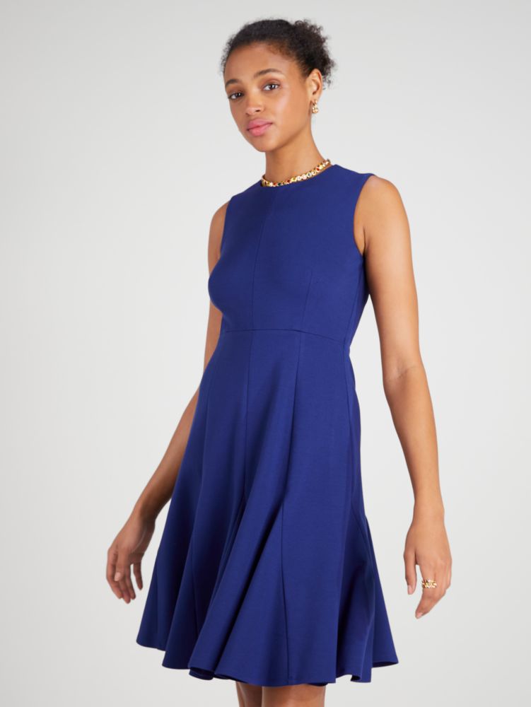 Ponte Sleeveless Dress, French Navy, Product