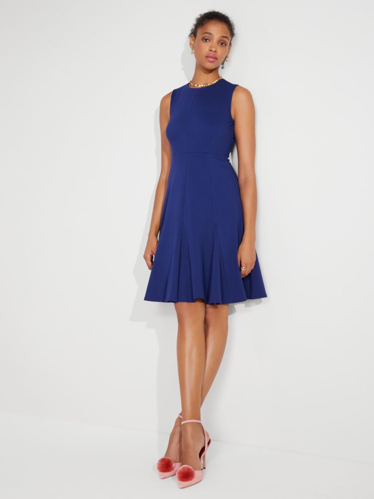 Ponte Sleeveless Dress, French Navy, Product