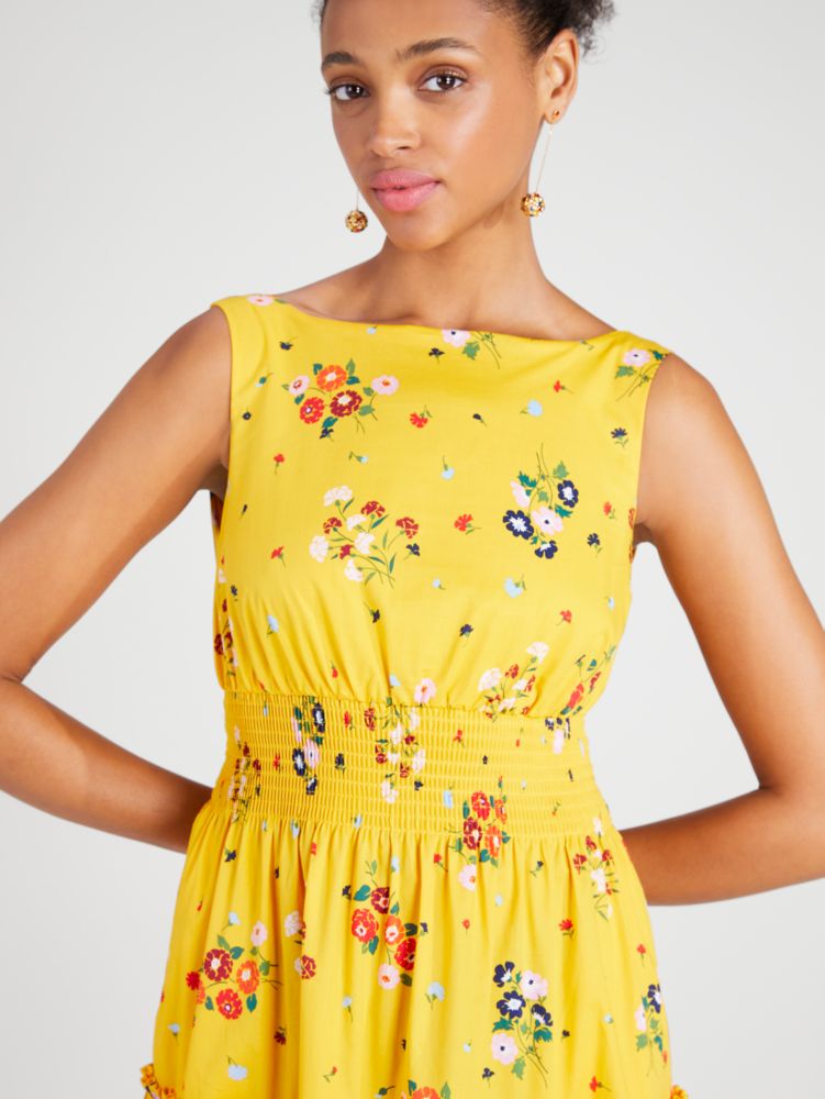 Bouquet Toss Smocked Waist Dress | Kate Spade New York