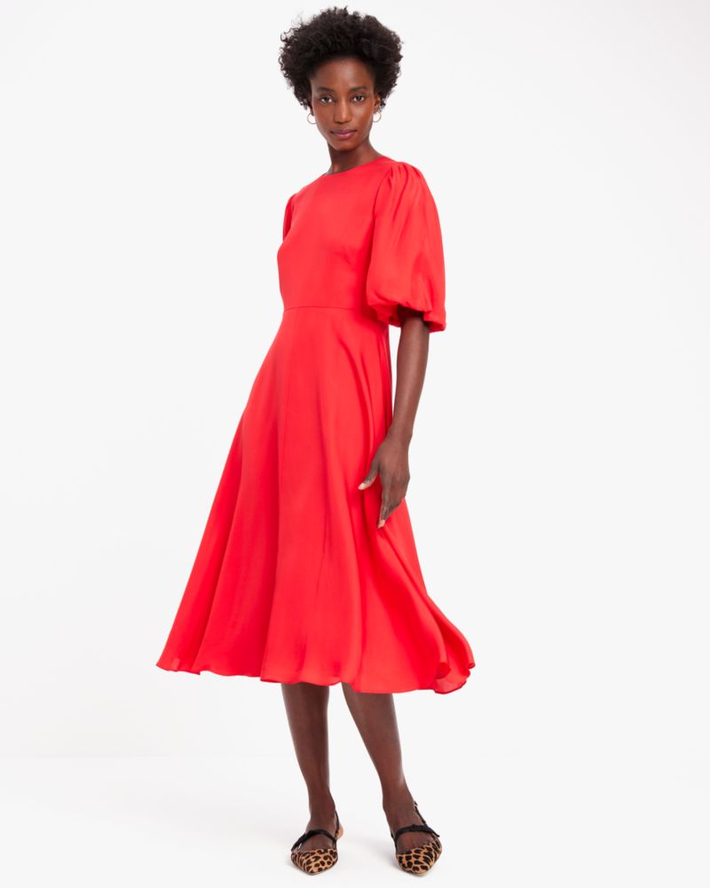 Kate spade satin outlet midi dress