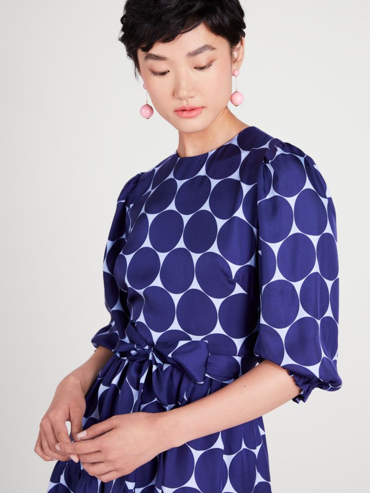 Joy Dot Silk-blend Twill Dress, , Product