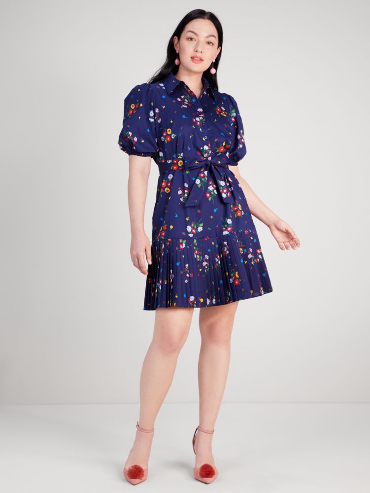 Bouquet Toss Pleated Lake Dress | Kate Spade New York