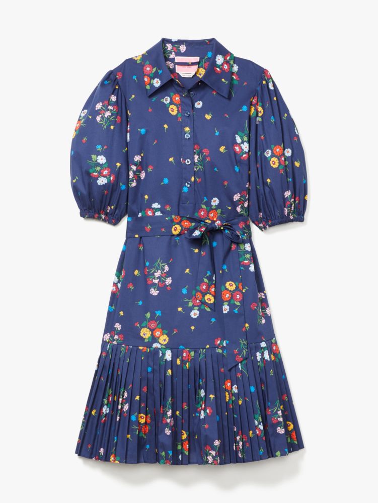 Bouquet Toss Pleated Lake Dress | Kate Spade New York