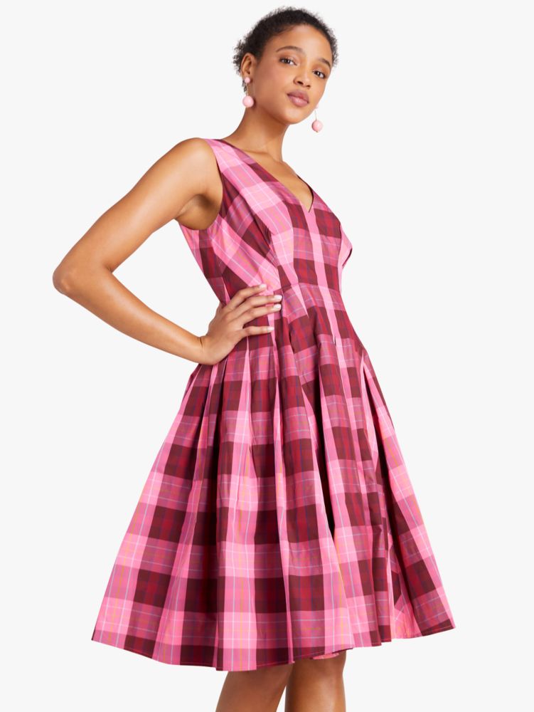 Greenhouse Plaid Taffeta Midi Dress Kate Spade New York