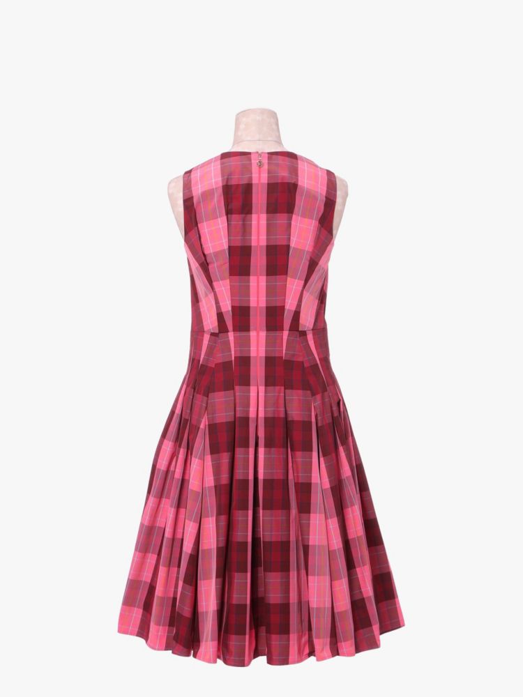 Kate Spade,グリーンハウス プラッド タフタ ミディ ドレス,