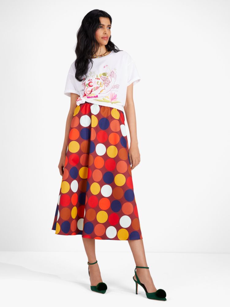 Kate Spade,Dot Party Faille Skirt,