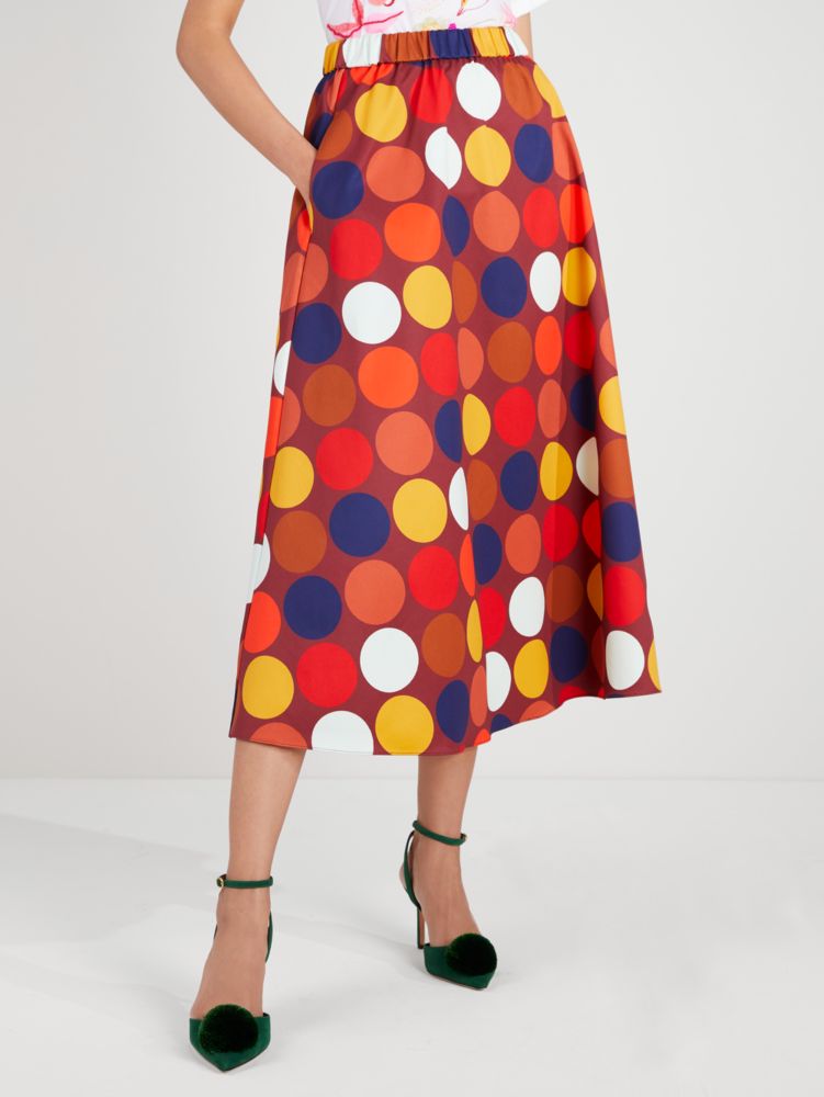 Kate Spade,Dot Party Faille Skirt,Multi