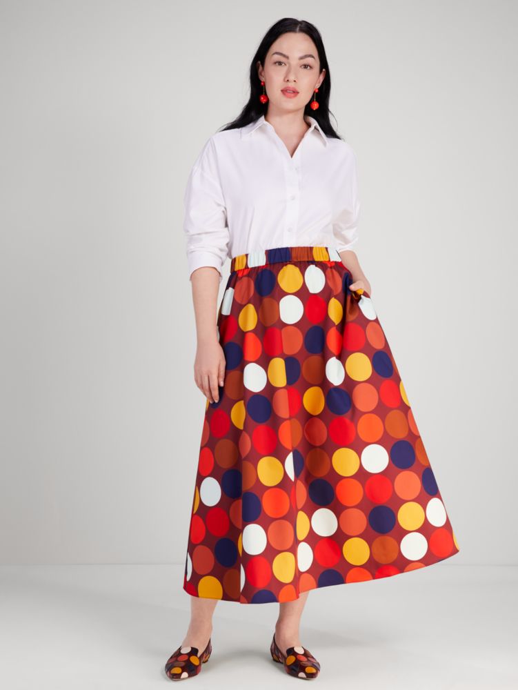 Kate Spade,Dot Party Faille Skirt,