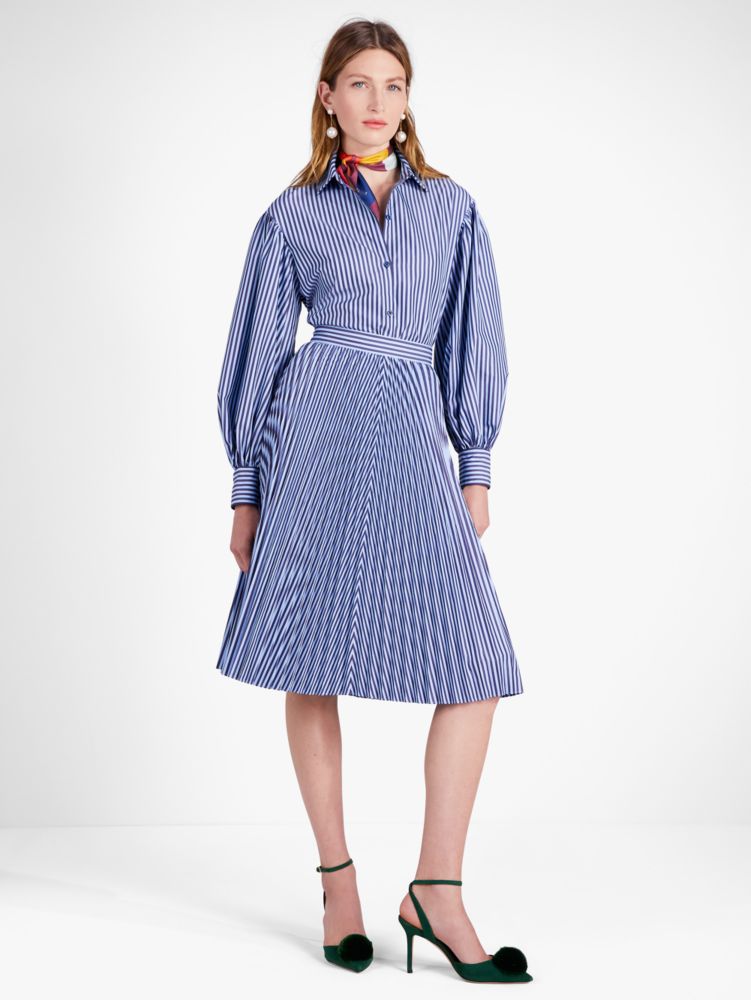 Pastry Stripe Pleated Skirt, , Product