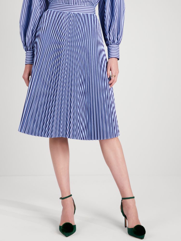 Pastry Stripe Pleated Skirt, , Product