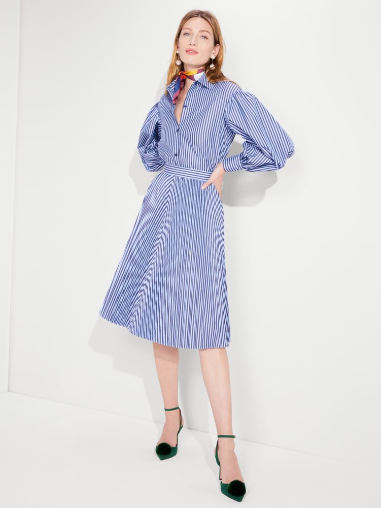 Pastry Stripe Pleated Skirt, , Product