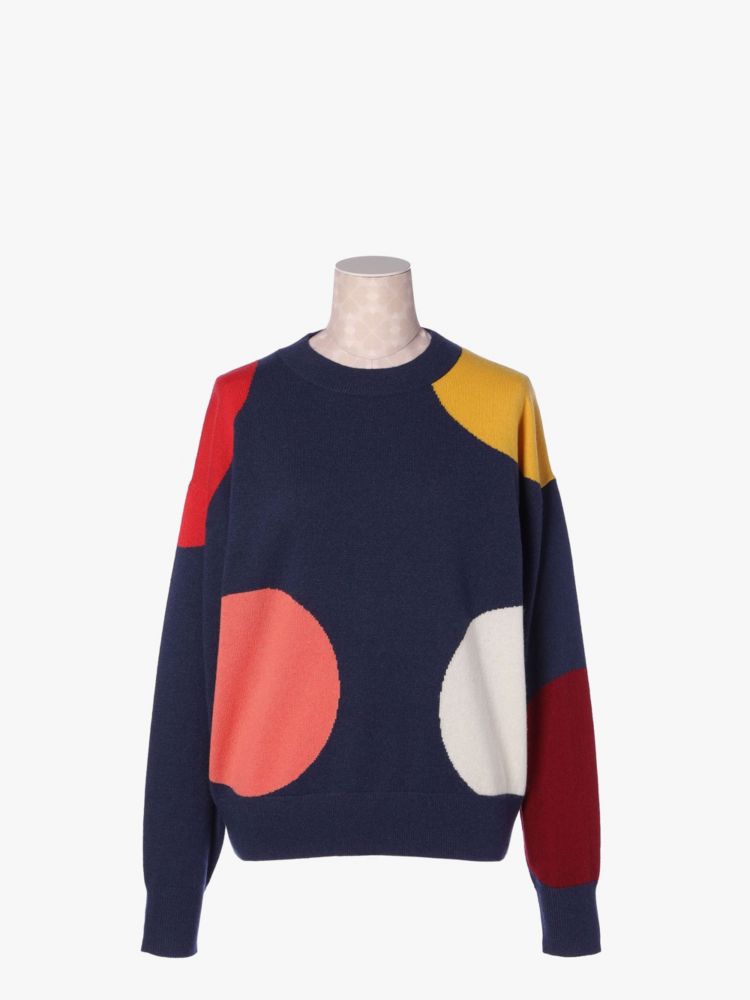 Kate Spade,ドット ドット ドット カシミヤ セーター,ウェア,フレンチネイビー