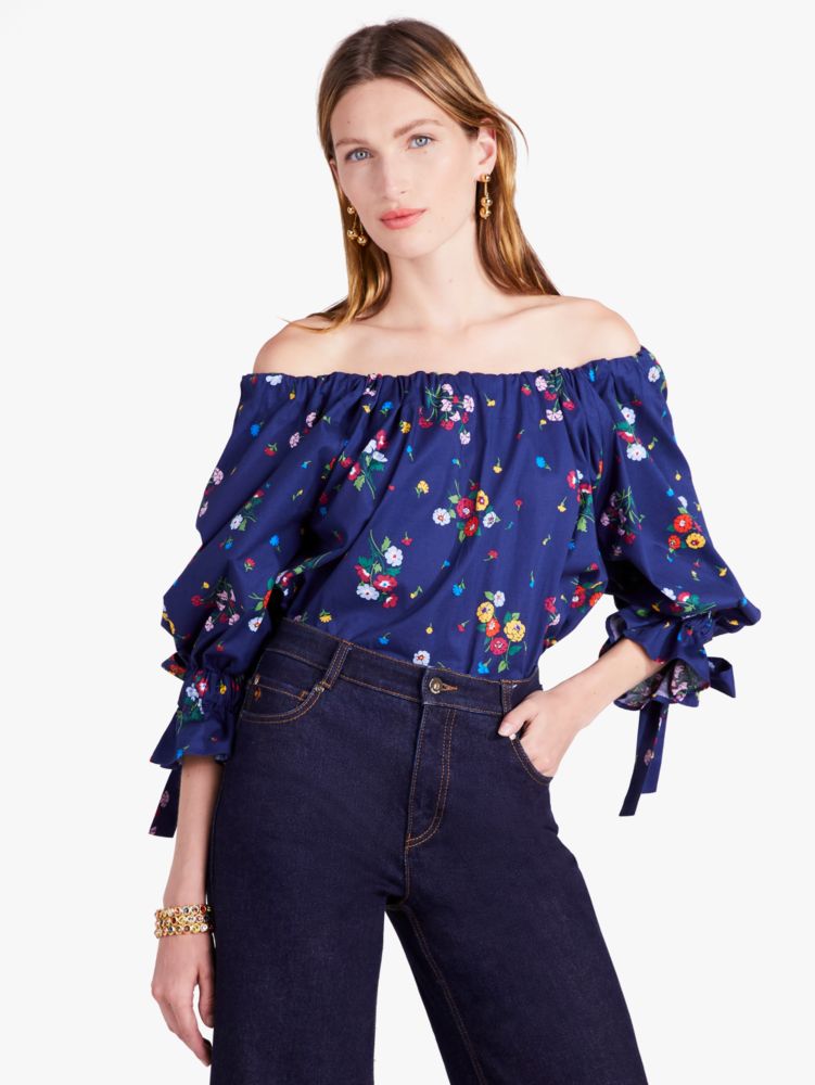 Kate Spade,Bouquet Toss Tie-back Top,
