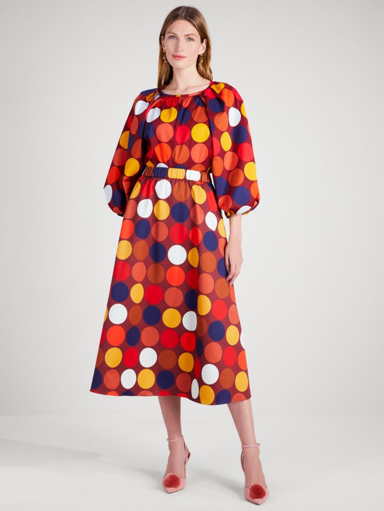 Kate Spade,Dot Party Poplin Top,Multi Color