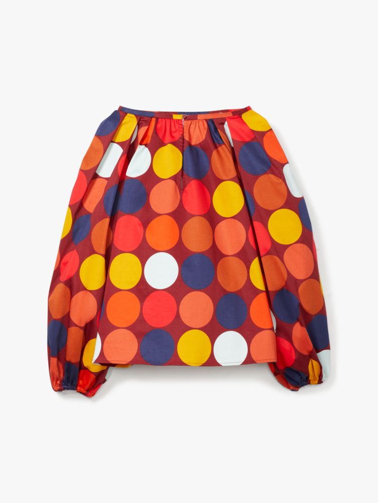 Kate Spade,Dot Party Poplin Top,Multi Color