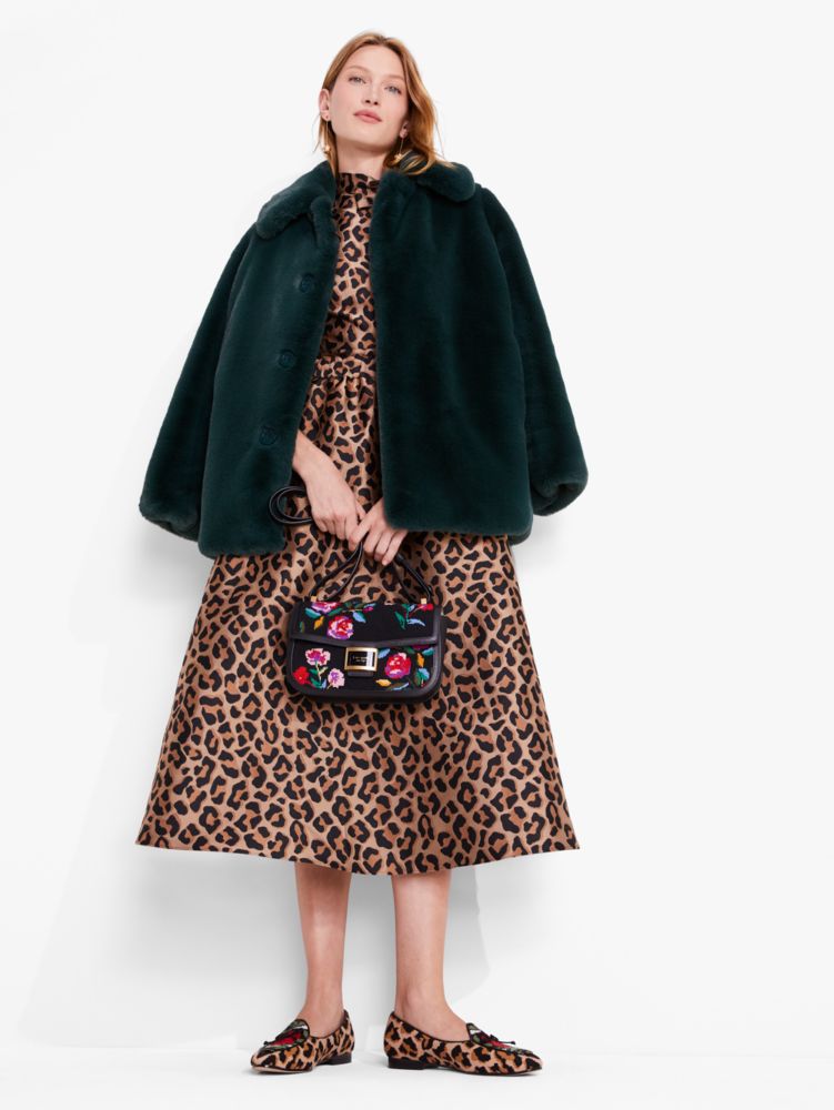 Kate spade discount green faux fur