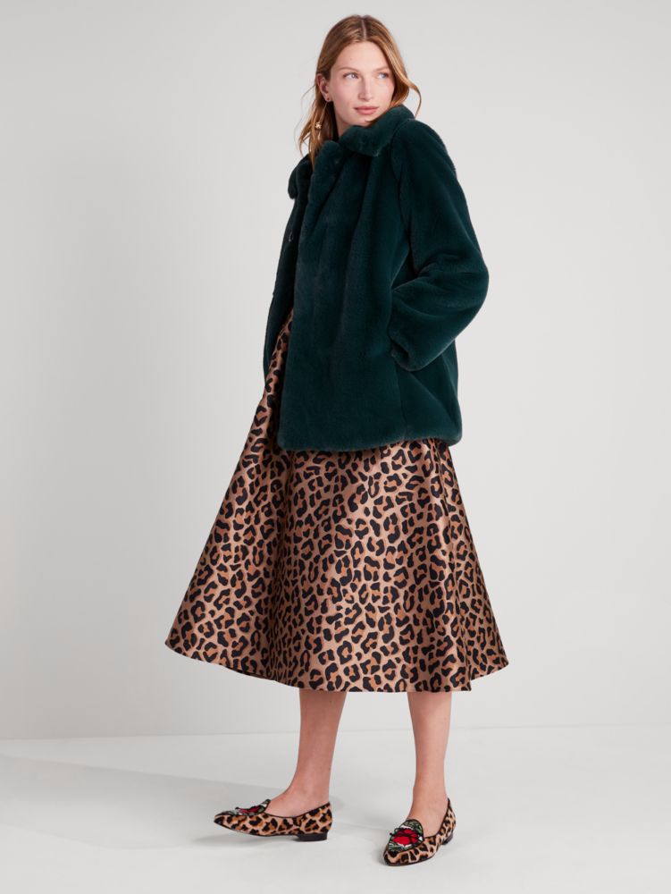 Kate Spade,Plush Faux Fur Jacket,Pine Grove