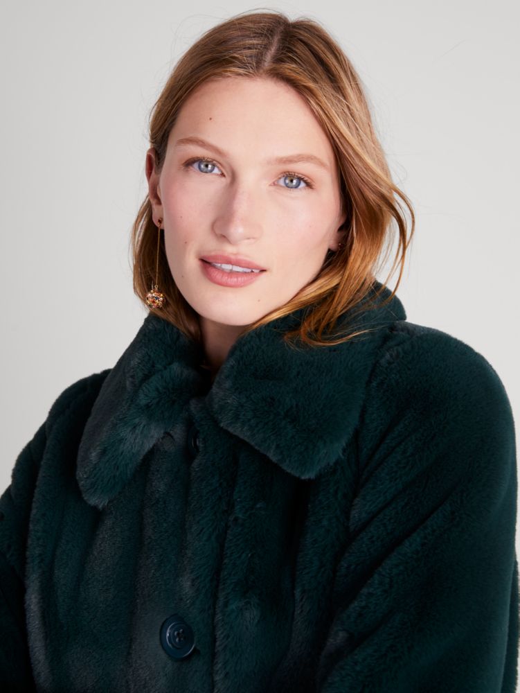 Kate Spade,Plush Faux Fur Jacket,