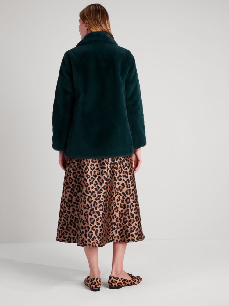 Kate spade discount green faux fur