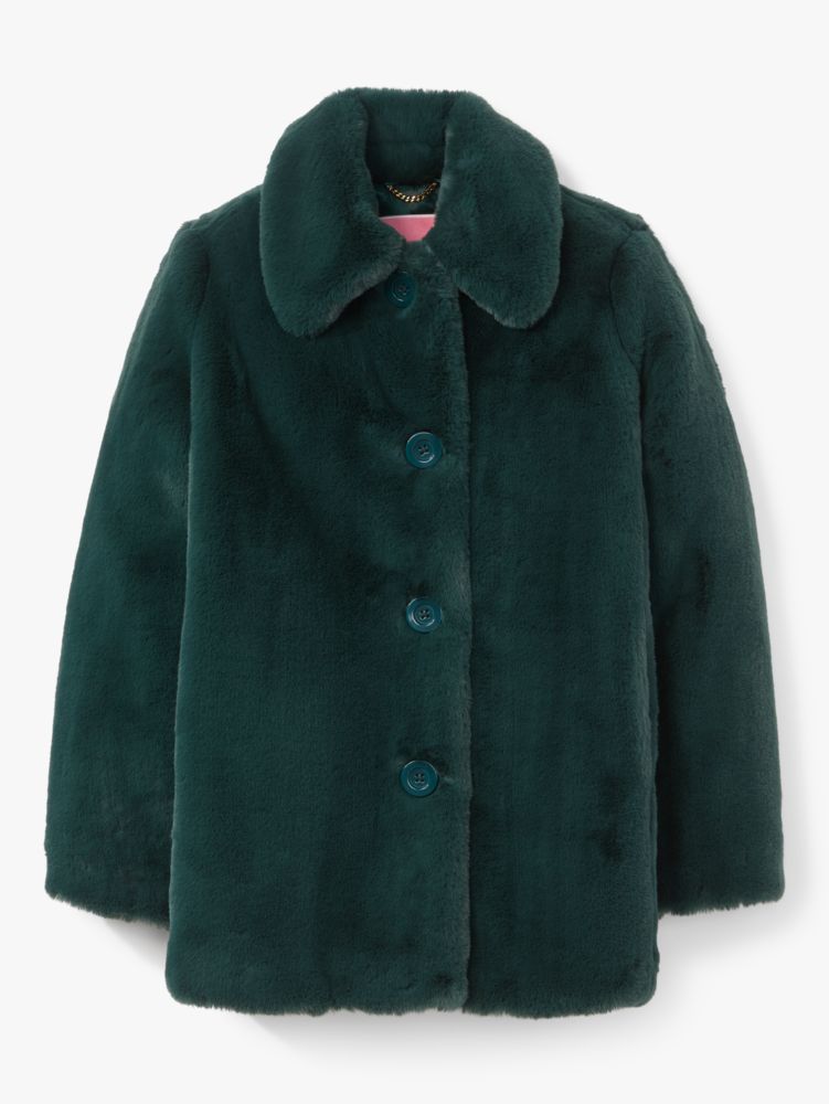 Kate spade spotted faux fur jacket sale