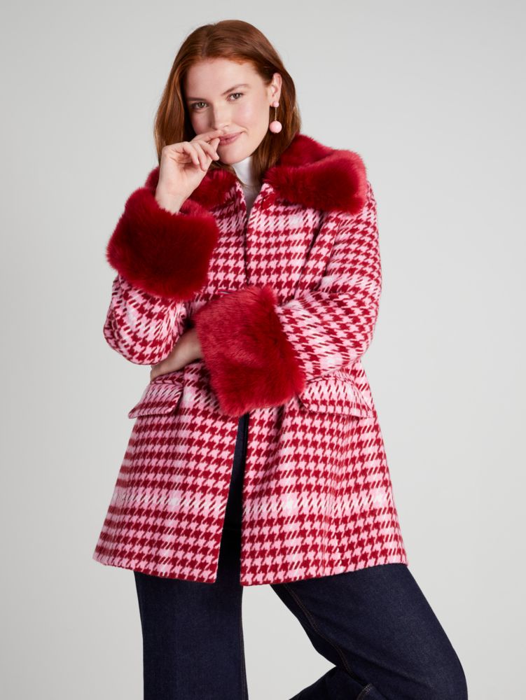 Kate spade houndstooth coat sale