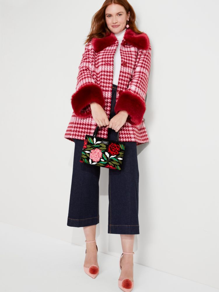 Kate Spade,Fiesta Plaid Anita Coat,Grapefruit Soda