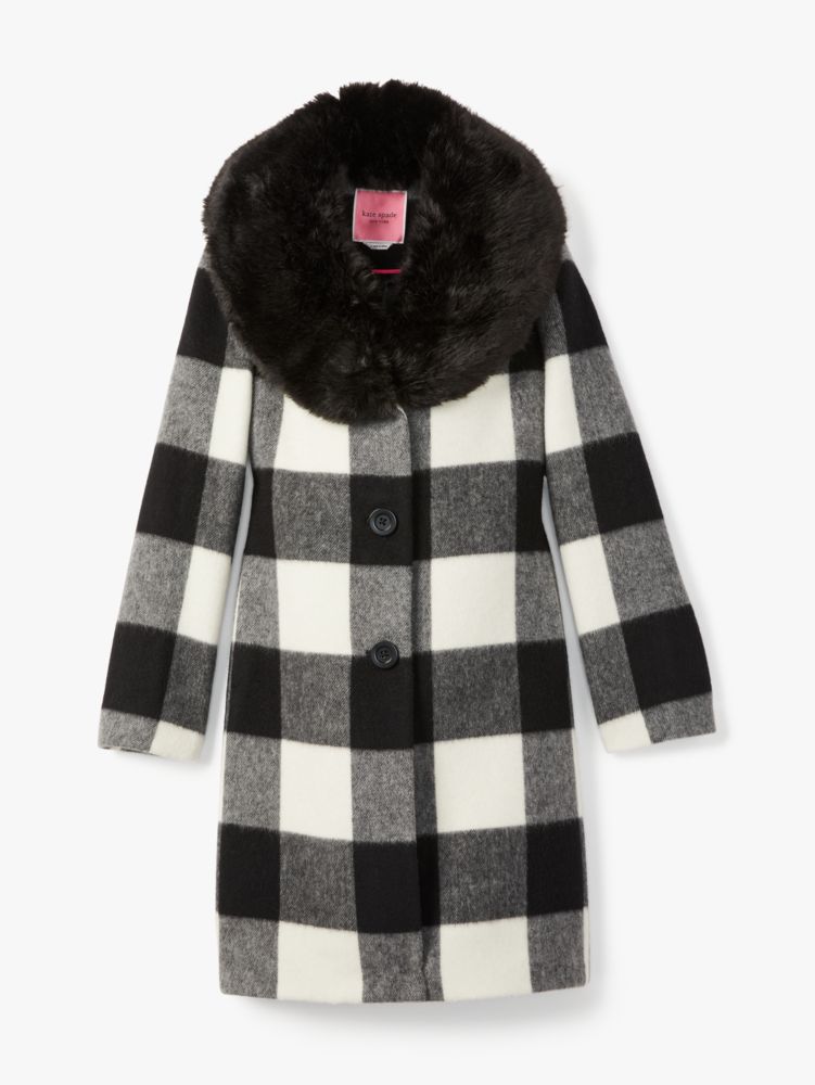 Kate Spade チェック柄ウールコート Kate Spade チェック柄ウールコート Kate Spade チェック柄