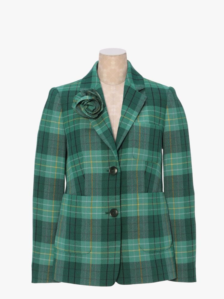 Kate Spade,グリーンハウス プラッド ブレザー,ウェア,パイングローブ